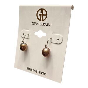 Giani Bernini Pearl Earrings Cultured Freshwater Chocolate Sterling Silver New